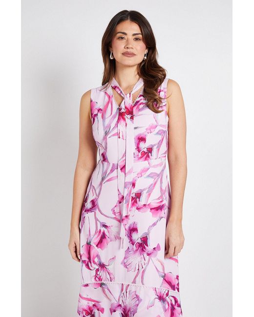Wallis Pink Floral Scarf Maxi Dress
