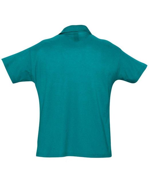 Sol's Green Summer Ii Pique Short Sleeve Polo Shirt (Duck) for men