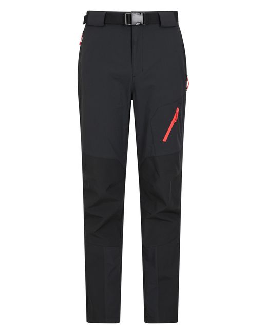 Mountain Warehouse Blue Trekking Trousers Sun Protection Water Resistant Stretchy Pants Polyamide for men