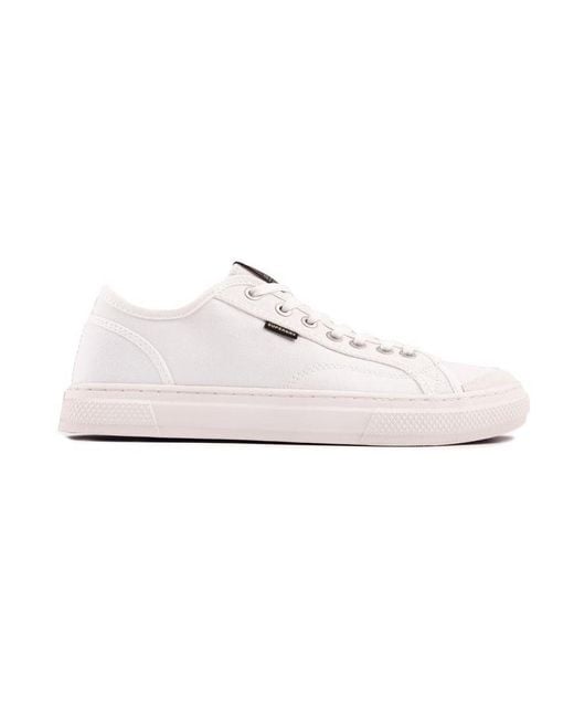Superdry White Vegan Canvas Low Top Trainers for men