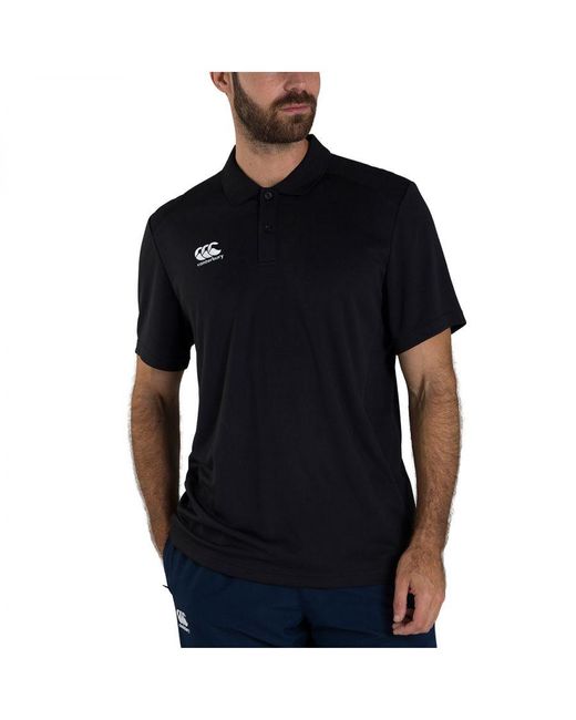 Canterbury Black Club Dry Polo Shirt for men