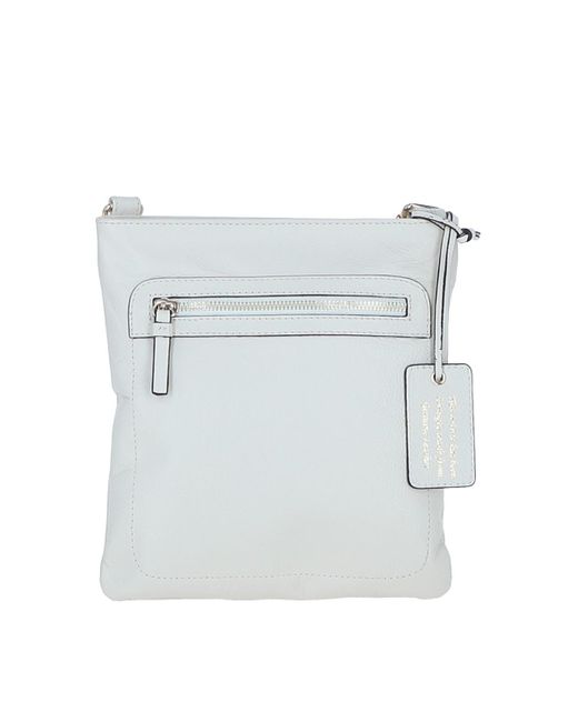 Ashwood Leather White 'Cienna' Real Crossbody Bag