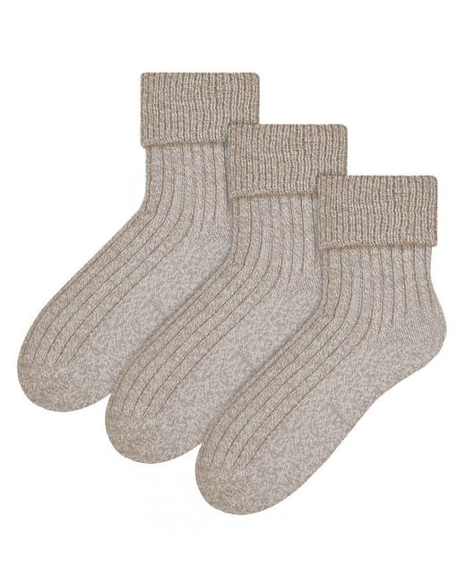 Steve Madden 3 Paar Dames Wol Bed Sokken | Luxe Lichtgewicht Warme Lounge Sokken in het Gray