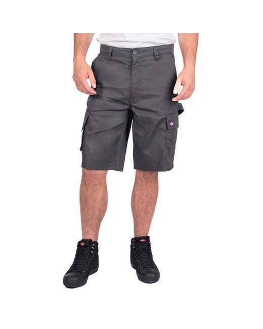 Lee Cooper Gray Classic Cargo Shorts for men