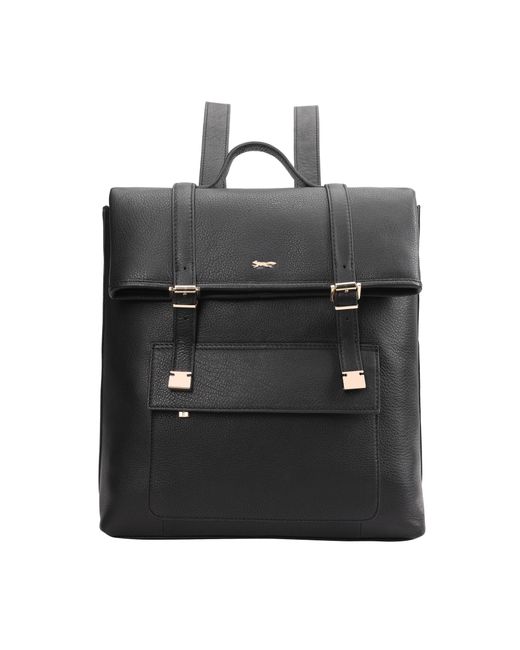 Paul Costelloe Black Huslia Leather Backpack
