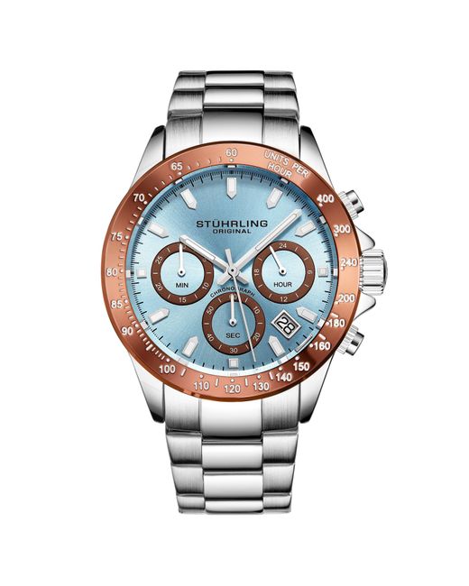 Stuhrling Gray Ultima 3960 Quartz 42Mm Chronograph for men