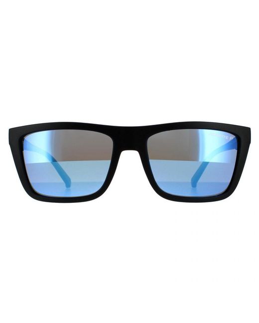 Arnette Blue Square Matte Dark Mirror Water Polarized Sunglasses for men