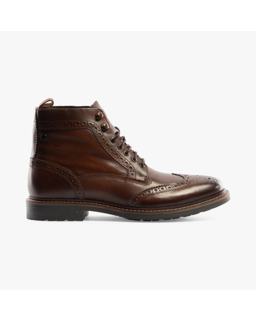 Base London Brown Dealer Boots Leather for men