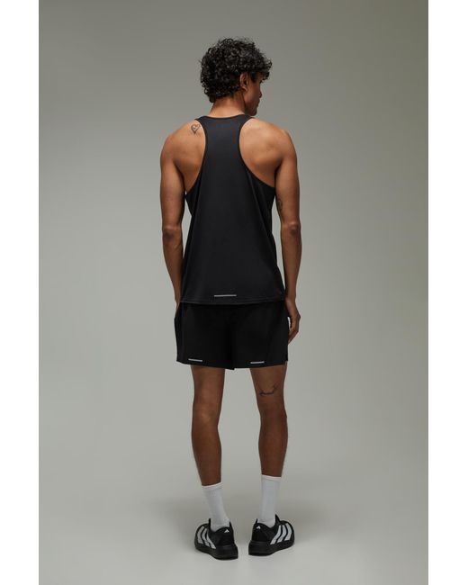 BoohooMAN Black Common Pace Running Vest for men