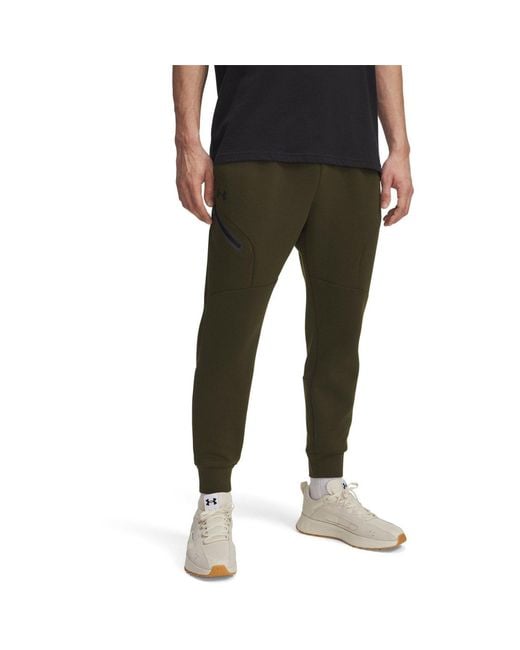 Under Armour Black Unstoppable Fleece Joggers With Zipped Pocket for men