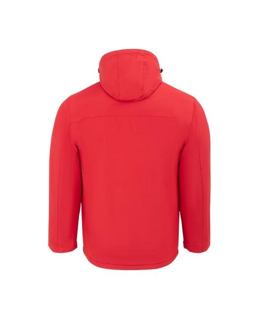 Gelert Red Solid Hooded Regular Parka for men