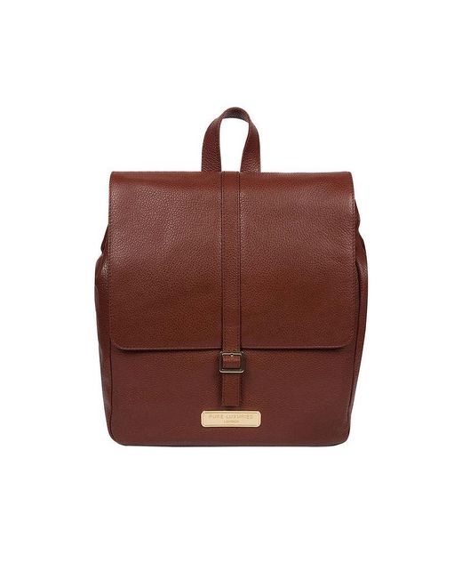 Pure Luxuries Brown 'Daisy' Leather Backpack