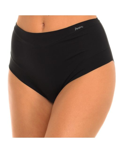 Janira Black Cotton Band Invisible Slip Panties