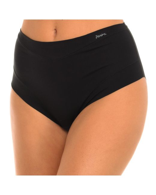 Janira Black Cotton Band Invisible Slip Panties