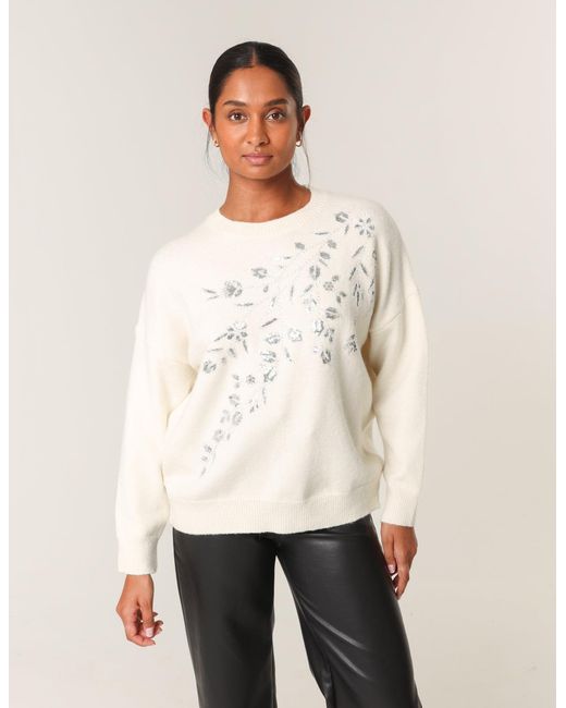 Blue Vanilla Natural Sparkling Sequins Jumper