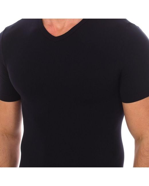 Intimidea Black Scollo V V-Neck Undershirt 200023 for men