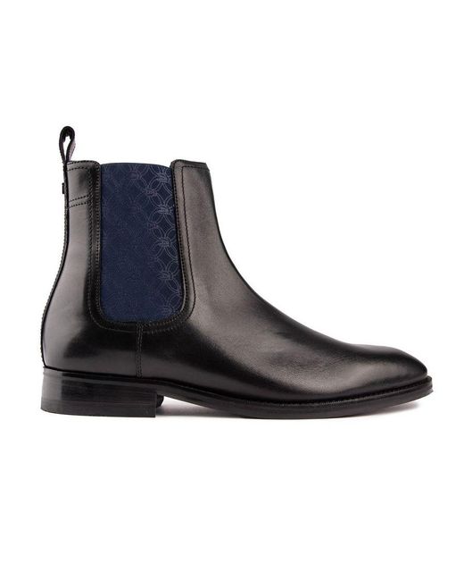 Ted Baker Black Lineus Boots Patent Leather for men