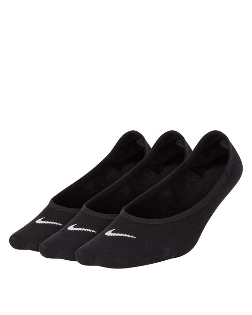 Nike Black 3 Pack Invisible Socks Ladies