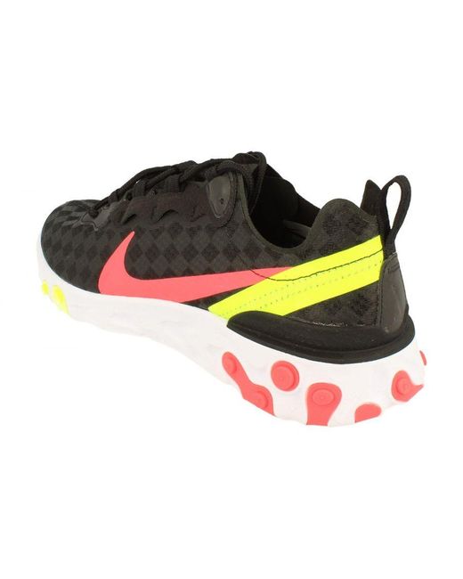 Nike Black React Element 55 Trainers for men