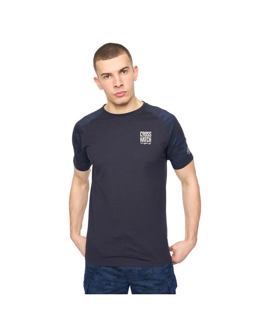 Crosshatch Blue Janscore T-Shirt Cotton for men