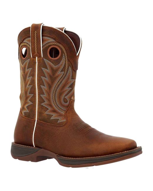 Durango Brown Rebel Leather Saddle Boots for men