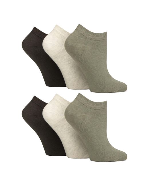 IOMI Green 6 Pack Diabetic Trainer Socks