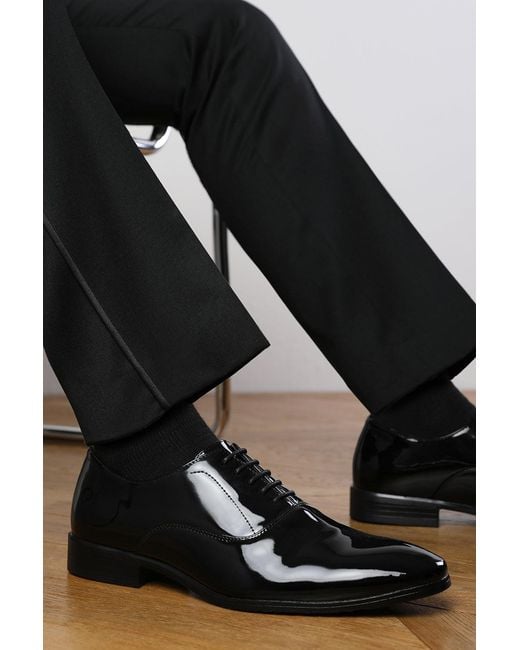 Where's That From Black Nick Oxford Wide Fit Lace Up Work Dress Shoes