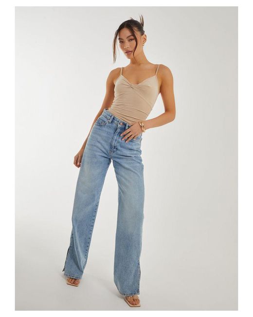 Pink Vanilla Blue Twist Strappy Bodysuit