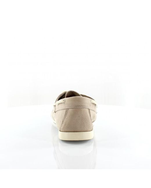 Timberland White Cedar Bay 2 Eye Leather Low Lace Up Boat Shoes A1Om5 Leather (Archived) for men
