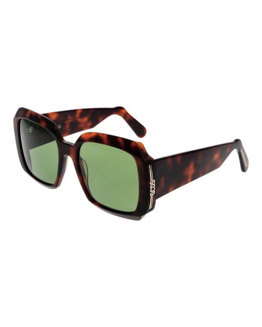 Gcds Green Brown Unisex Sunglasses