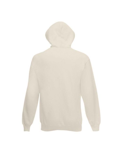 Fruit Of The Loom White Hooded Sweatshirt Hoodie for men