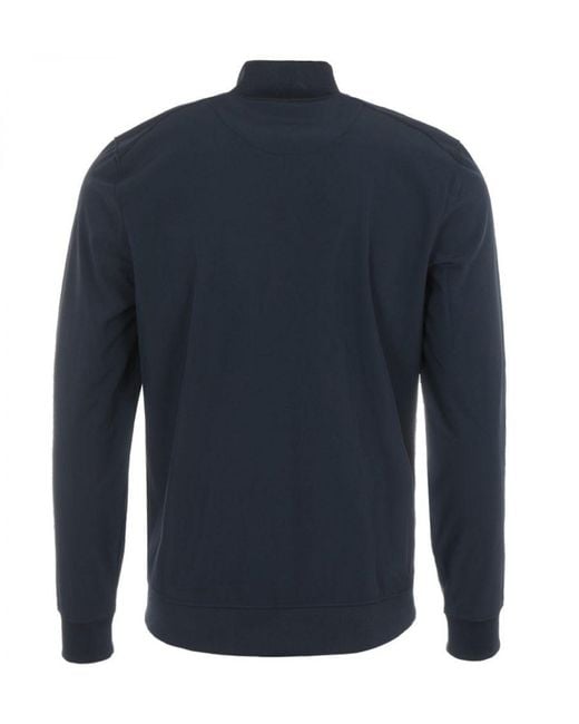 Lyle & Scott Blue Zip Through Funnel Neck Soft Shell Jacket for men