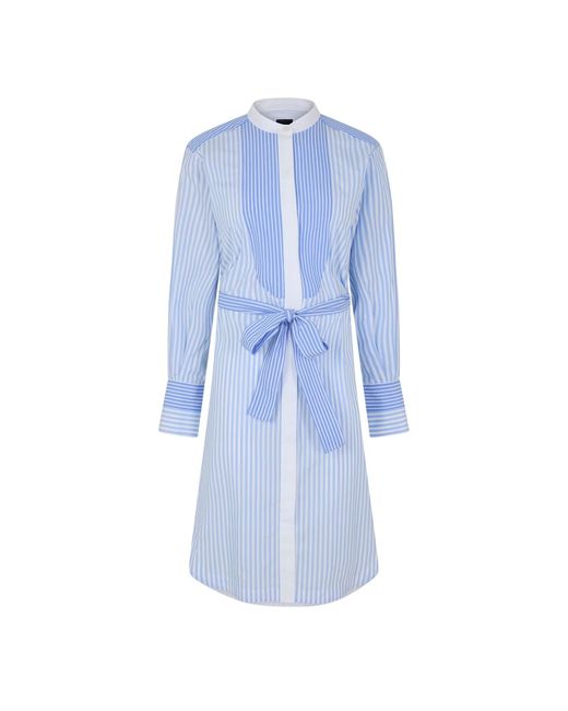 Boss Blue Ladies Striped Wrap Dress