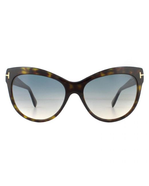 Tom Ford Brown Sunglasses Lily Ft0430 52P Dark Havana Gradient