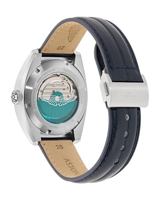 Aston Martin Blue Timeless Ts2 Watch Mtts2S604 Leather for men