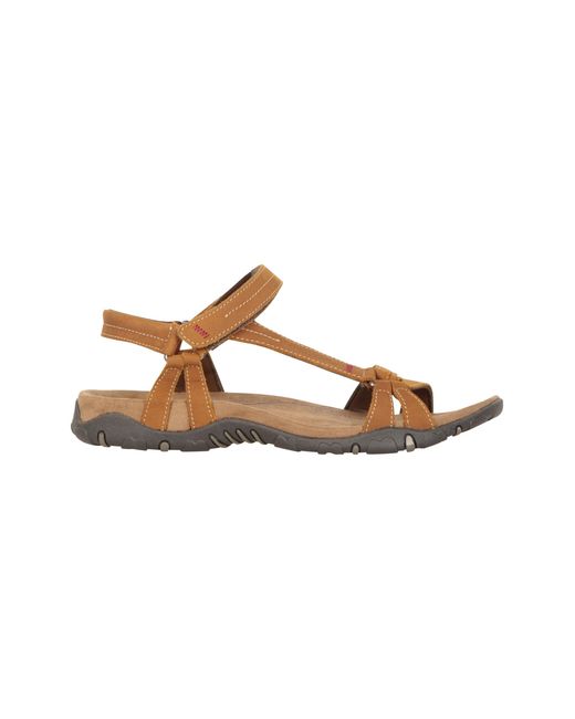 Mountain Warehouse Brown 'Kokomo' Casual Sandals Comfy Everyday Summer Shoes Leather