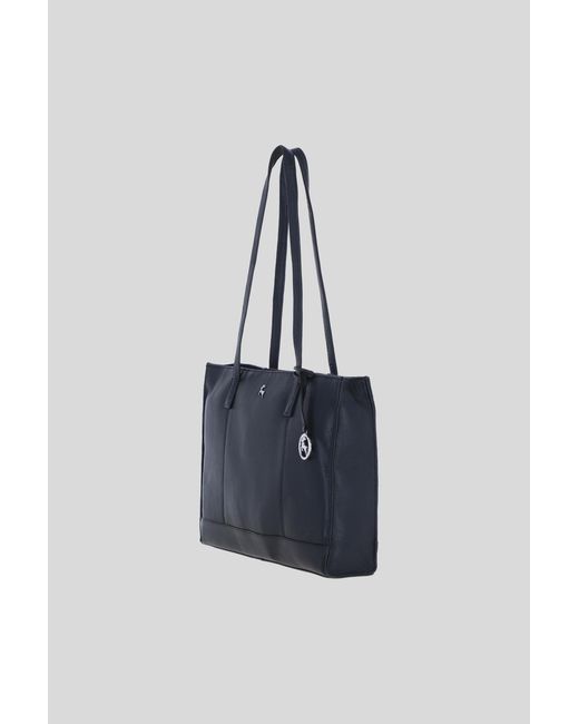 Ashwood Leather Blue 'Mallow' Real Tote Bag With Rear Slip Pocket
