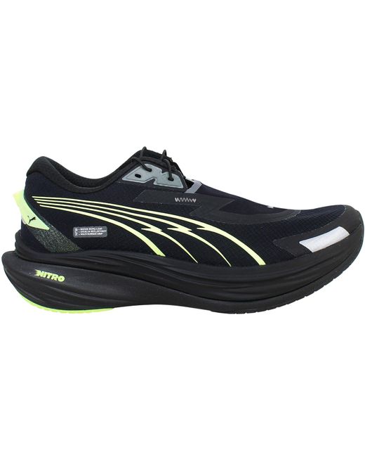 PUMA Black Deviate Nitro 3 Wtr+ Running Shoes