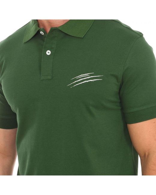 Philipp Plein Green Pips504 Short-Sleeved Polo Shirt for men