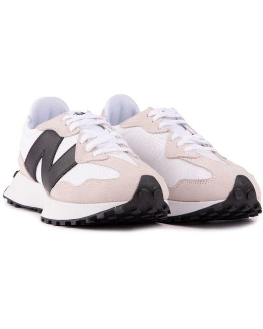 New Balance White 327 Trainers