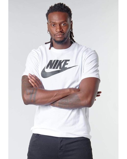 Nike Gray Swoosh Futura T Shirt for men