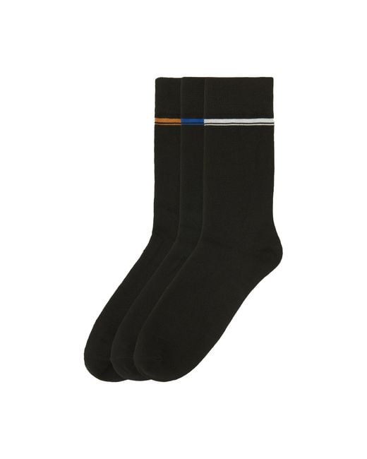 Ben Sherman Black Stripe Bamboo Socks (Pack Of 3)