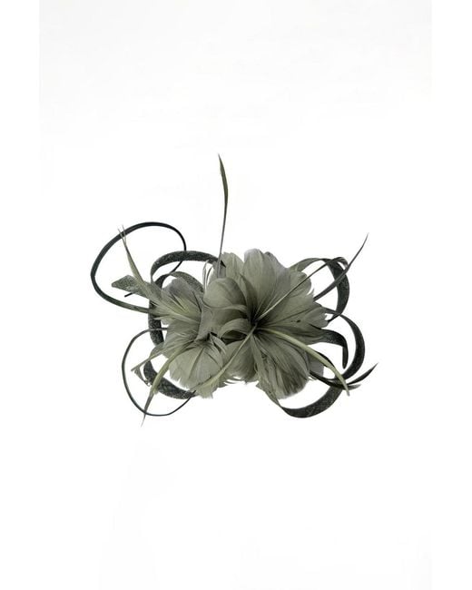 SVNX Yellow Floral Feather Fascinator With Loops
