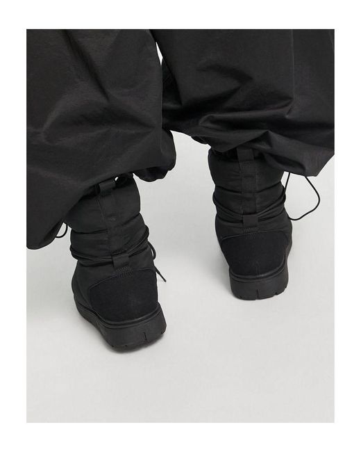 ASOS Black Puffer Ankle Boot for men