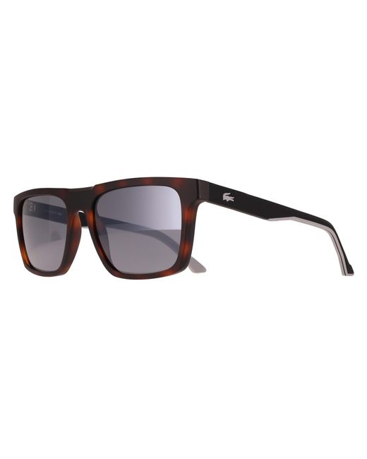 Lacoste Brown Rectangle Matte Havana L957S for men