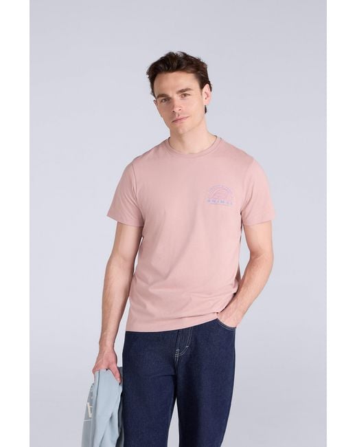 Mountain Warehouse Blue 'Jacob' Cotton T-Shirt Comfy Beach Summer Casual Tee for men