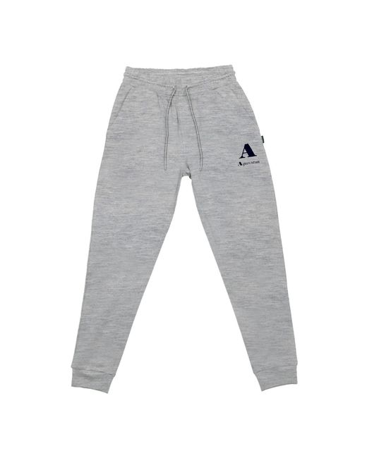 Aquascutum Gray Solid Patterned Slim Tapered Joggers for men