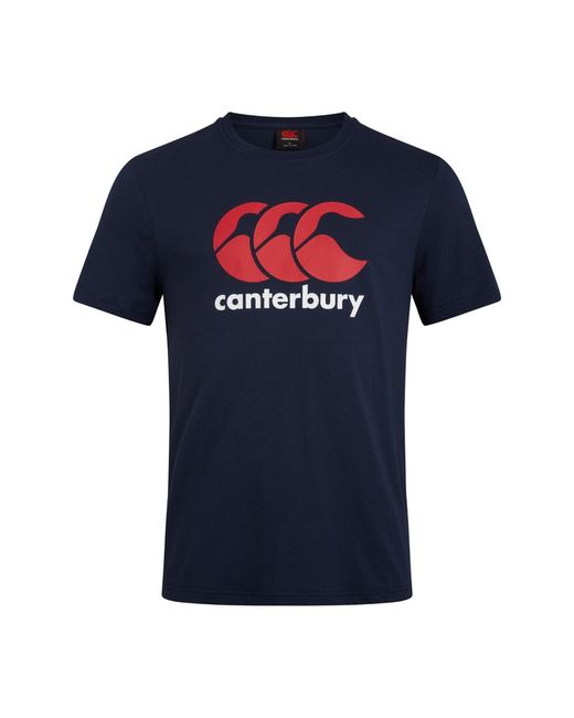 Canterbury Blue Logo Cotton Blend T-Shirt for men