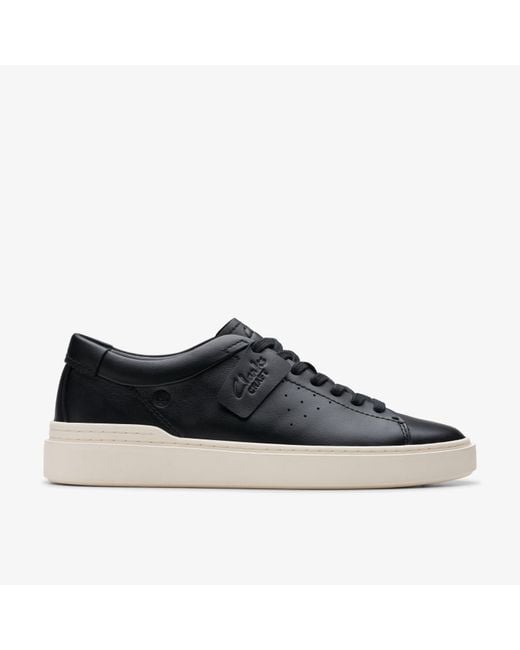 Clarks Blue Craft Swift Leather Trainers for men