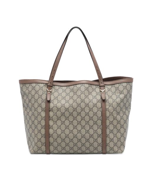 Gucci Gray Pre-Owned Gg Supreme Nice Tote